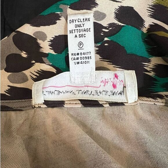 DIANE VON FURSTENBERG Top SZ 6 Vintage Silk Jersey Leopard Animal Print 70s Wrap - Picture 12 of 14